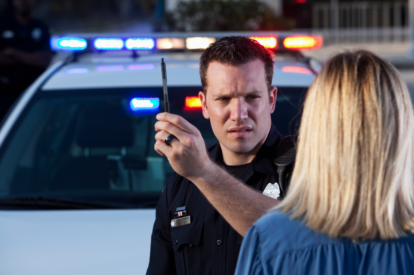 Massachusetts officer performing field sobriety test