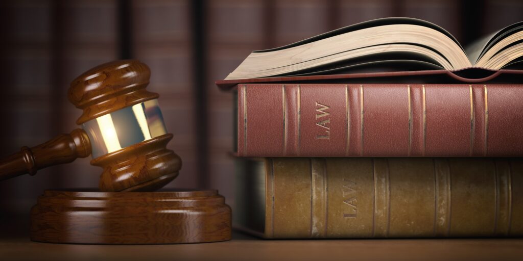 justice law and legal concept judge gavel and law books